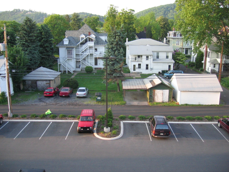 Lock Haven, PA where I lived in a spare bedroom of a friend for a month in between leases.